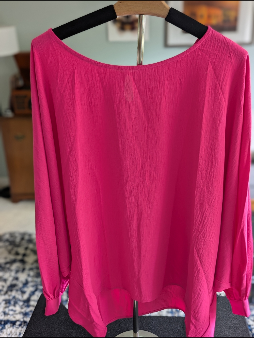 white birch Hot Pink Long-Sleeve Blouse
